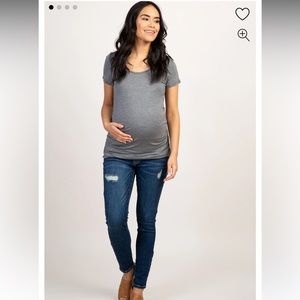 PinkBlush Navy Blue Maternity Jeans, size 28